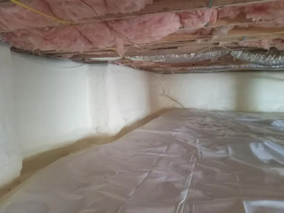 Crawl space encapsulation with closed-cell spray foam for Roof Waterproofing in Washington
